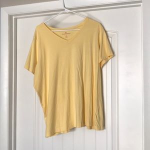 Woman Within yellow cotton tee